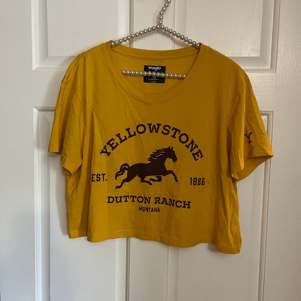 Wrangler Ladies Yellowstone Crop Short Sleeve Tee Size L